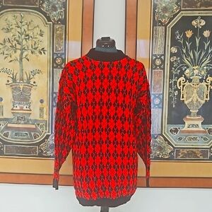 Vintage 90's & Black Argyle Sweater!
